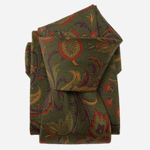 Load image into Gallery viewer, Borromeo - Printed Madder Silk Tie - Olive
