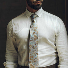 Load image into Gallery viewer, Medici - Printed Silk Tie - Dusty Blue
