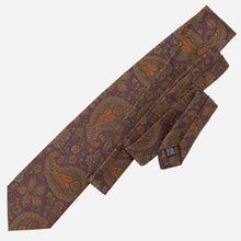 Load image into Gallery viewer, Trevi - Printed Madder Silk Tie - Plum
