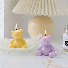 Load image into Gallery viewer, Handmade Scented Candles Creative Teddy Dog Candles Cute Bear Birthday Candles Bear Shaped Cool Candles Scented Funky Candles Aesthetic Candles Birthday Cake Decoration Cake Topper Decor For Baby ShoweAromatherapy Teddy Bear Shape Candle Gift
