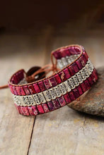 Load image into Gallery viewer, Handmade Triple Layer Natural Stone Bracelet
