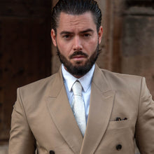 Load image into Gallery viewer, Soave - Silk Jacquard Tie - Silver Pearl
