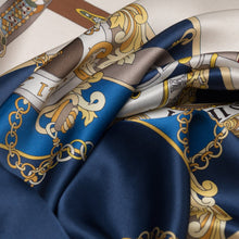 Load image into Gallery viewer, Moment in Time - Silk Foulard - Blue
