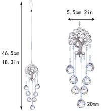 Load image into Gallery viewer, Hanging Crystal With Ball Prism Rainbow Maker Tree of Life Decor For Garden Window Rainbow Maker with Chain for Easy Hanging Outdoor Home Kids Room Window
