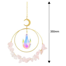 Load image into Gallery viewer, Hanging Sun Catcher Moon Light With Chain Pendant Ornament Crystal Balls  Catcher Wind-chime Rainbow Maker Crystal Hanging  Window Curtain Chandelier Outdoor Garden Home Decor Christmas Day Party Wedding Decoration
