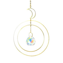 Load image into Gallery viewer, Hanging Sun Catcher Moon Light With Chain Pendant Ornament Crystal Balls  Catcher Wind-chime Rainbow Maker Crystal Hanging  Window Curtain Chandelier Outdoor Garden Home Decor Christmas Day Party Wedding Decoration
