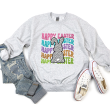 Load image into Gallery viewer, Happy Easter Faux Glitter Bunny Tee OR Sweatshirt
