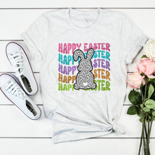 Load image into Gallery viewer, Happy Easter Faux Glitter Bunny Tee OR Sweatshirt
