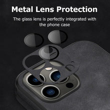 Load image into Gallery viewer, Hard Case Genuine Leather Case Compatible with iPhone Elegant Leather Phone Case For iPhone 12 13 14 Pro Max 14Plus 14 Retro Soft Silicone Case Phone Protection Lens Protection Cover
