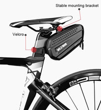 Load image into Gallery viewer, Hard Shell Bicycle Bag Waterproof Cycling Road Bike Tool Bag Night Reflective Bag Bike Accessories Bike Bag Bicycle Bag Under Hard Shell Bike Seat Bag with Silver Reflective Strip Bike Bag For Mountain Road Bike
