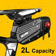 Load image into Gallery viewer, Hard Shell Bicycle Bag Waterproof Cycling Road Bike Tool Bag Night Reflective Bag Bike Accessories Bike Bag Bicycle Bag Under Hard Shell Bike Seat Bag with Silver Reflective Strip Bike Bag For Mountain Road Bike
