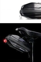 Load image into Gallery viewer, Hard Shell Bicycle Bag Waterproof Cycling Road Bike Tool Bag Night Reflective Bag Bike Accessories Bike Bag Bicycle Bag Under Hard Shell Bike Seat Bag with Silver Reflective Strip Bike Bag For Mountain Road Bike
