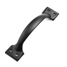 Load image into Gallery viewer, Hardware Iron Art Pull Garage Gate Door Handle Black Cast Iron Furniture Hardware Home Shed Garage For Sliding Barn Door Pull Black, Farmhouse, Cast Iron, Metal, Grab Bar Barn Door Handle, Strong Closet Sliding Door Pull
