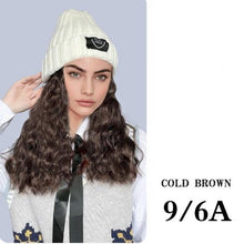Load image into Gallery viewer, Hat Wig For Women Synthetic Long Wavy Wigs Autumn Winter Fashion  Knitted Cap Hair Wig Hair Extensions Wigs For Black Women Cosplay Wigs For Women

