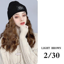Load image into Gallery viewer, Hat Wig For Women Synthetic Long Wavy Wigs Autumn Winter Fashion  Knitted Cap Hair Wig Hair Extensions Wigs For Black Women Cosplay Wigs For Women
