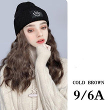 Load image into Gallery viewer, Hat Wig For Women Synthetic Long Wavy Wigs Autumn Winter Fashion  Knitted Cap Hair Wig Hair Extensions Wigs For Black Women Cosplay Wigs For Women
