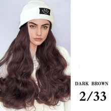 Load image into Gallery viewer, Hat Wig For Women Synthetic Long Wavy Wigs Autumn Winter Fashion  Knitted Cap Hair Wig Hair Extensions Wigs For Black Women Cosplay Wigs For Women
