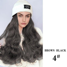 Load image into Gallery viewer, Hat Wig For Women Synthetic Long Wavy Wigs Autumn Winter Fashion  Knitted Cap Hair Wig Hair Extensions Wigs For Black Women Cosplay Wigs For Women
