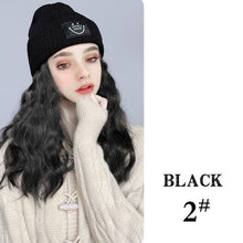 Load image into Gallery viewer, Hat Wig For Women Synthetic Long Wavy Wigs Autumn Winter Fashion  Knitted Cap Hair Wig Hair Extensions Wigs For Black Women Cosplay Wigs For Women
