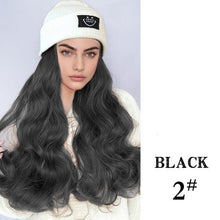 Load image into Gallery viewer, Hat Wig For Women Synthetic Long Wavy Wigs Autumn Winter Fashion  Knitted Cap Hair Wig Hair Extensions Wigs For Black Women Cosplay Wigs For Women
