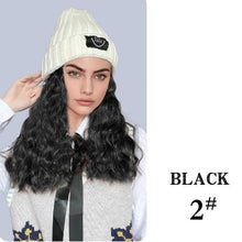 Load image into Gallery viewer, Hat Wig For Women Synthetic Long Wavy Wigs Autumn Winter Fashion  Knitted Cap Hair Wig Hair Extensions Wigs For Black Women Cosplay Wigs For Women
