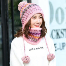 Load image into Gallery viewer, Hat Winter Mask balaclava Hat for girls Scarf Thick Warm Fleece Inside Knitted Hat Thick Mask Warm Full Face Scarf Winter Hats Hiking Face Scarf Balaclava Helmet Liner Cap Soft Sport Reusable Headgear Winter Fishing Warm Mask
