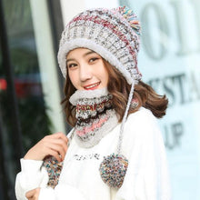 Load image into Gallery viewer, Hat Winter Mask balaclava Hat for girls Scarf Thick Warm Fleece Inside Knitted Hat Thick Mask Warm Full Face Scarf Winter Hats Hiking Face Scarf Balaclava Helmet Liner Cap Soft Sport Reusable Headgear Winter Fishing Warm Mask
