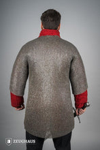 Load image into Gallery viewer, Chainmail Haubergeon Flatring Riveted 6mm Steel Oiled
