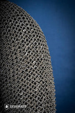 Load image into Gallery viewer, Chainmail Hauberk Roundring Riveted 10mm Steel Oiled
