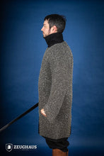 Load image into Gallery viewer, Chainmail Hauberk Roundring Riveted 10mm Steel Oiled
