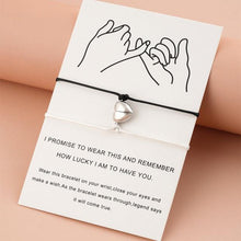 Load image into Gallery viewer, Heart Shaped Magnet Couple Bracelet Adjustable Black Red Rope Hand Bracelet Classic Men Women  First Day Of School Bracelets For Mom Daughter Cutout Heart Bracelets Mother’s Day Valentine’s day Jewelry Gifts
