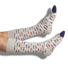 Load image into Gallery viewer, Heather Grey Sharks  - Dress Socks
