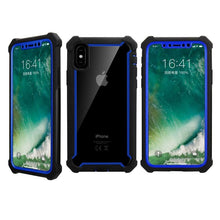 Load image into Gallery viewer, Heavy Duty Shockproof Phone Case For iPhone 14 13 12 Soft Transparent Back Cover Full-Body Clear Bumper Case with Built-in Screen Protector For iPhone
