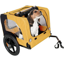 Load image into Gallery viewer, Heavy-Duty Yellow Pet Stroller with Bike Hitch

