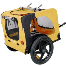 Load image into Gallery viewer, Heavy-Duty Yellow Pet Stroller with Bike Hitch
