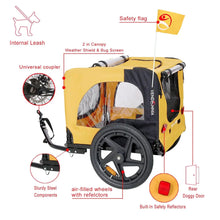 Load image into Gallery viewer, Heavy-Duty Yellow Pet Stroller with Bike Hitch
