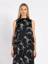 Load image into Gallery viewer, High-Low Sleeveless Printed Shirt
