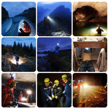 Load image into Gallery viewer, High Lumen Ultra Bright Powerful Rechargeable LED Headlamp  USB Head Lamp 7 LED Headlight Head Flashlight Waterproof Flashlight Head Torch For Outdoor Camping Cycling Running Fishing

