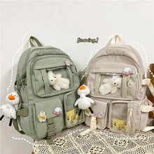 Load image into Gallery viewer, High Quality Nylon Large Capacity Waterproof Backpack For Female And Girls - Trendy College/Schoolbag
