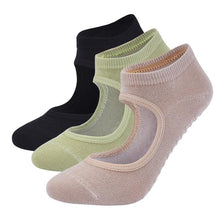 Load image into Gallery viewer, High Quality Pilates Socks Anti-Slip Breathable Backless Yoga Socks Ankle Ballet Dance Sports Socks for Women Fitness
