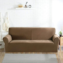 Load image into Gallery viewer, High Quality Velvet Plush Sofa Cover for Living Room Sectional Couch Cover Elastic Case Sofa Slipcover Stretch 1/2/3/4 Seater Velvet Sofa Couch Furniture Protector Soft Anti-Slip High Stretch
