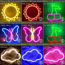 Load image into Gallery viewer, High Quality Wholesale LED Neon Night Light Sign Wall Art Sign Night Lamp Xmas Birthday Gift Wedding Party Wall Hanging Neon Lamp Home Decor
