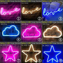 Load image into Gallery viewer, High Quality Wholesale LED Neon Night Light Sign Wall Art Sign Night Lamp Xmas Birthday Gift Wedding Party Wall Hanging Neon Lamp Home Decor
