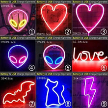 Load image into Gallery viewer, High Quality Wholesale LED Neon Night Light Sign Wall Art Sign Night Lamp Xmas Birthday Gift Wedding Party Wall Hanging Neon Lamp Home Decor
