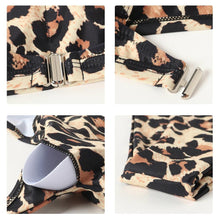 Load image into Gallery viewer, High Waist Bikini Leopard Bikini Women Push Up Swimsuit Women's Leopard Print Swimsuits High Waist Bikini Set 2 Piece Bathing Suits Women Printed Swimwear Tie Dye Summer Swim Beachwear
