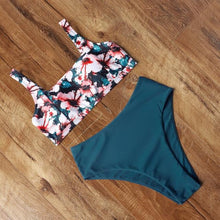 Load image into Gallery viewer, High Waist Bikini Leopard Bikini Women Push Up Swimsuit Women's Leopard Print Swimsuits High Waist Bikini Set 2 Piece Bathing Suits Women Printed Swimwear Tie Dye Summer Swim Beachwear
