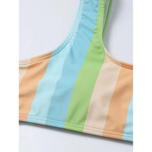 Load image into Gallery viewer, High Waist Bikini Striped Swimsuit Women Swimwear Women's Bathing Suit Triangle Bikini Low Waist Two Piece Swimsuit Female Push up Bikini Set Swimming Wear for Bathing Suit Swimsuits
