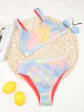 Load image into Gallery viewer, High Waist Bikinis Women Swimsuit Women High Waist Bikini Set Sports Bright Color Swimsuit Scoop Neck Cute Bathing Suit Swimwear Female Push Up Bikini Set Bathing Suit For Women

