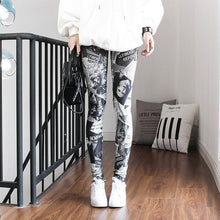 Load image into Gallery viewer, High Waist Leggings Pants Fitness Women Fashion  Printing Leggings Women Fitness Yoga Pants High Waist Push Up Sportswear Elastic Trousers Gym Running Workout Pants Push Up Running Elastic Stripe Dot Bottom Leggings
