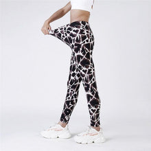 Load image into Gallery viewer, High Waist Leggings Pants Fitness Women Fashion  Printing Leggings Women Fitness Yoga Pants High Waist Push Up Sportswear Elastic Trousers Gym Running Workout Pants Push Up Running Elastic Stripe Dot Bottom Leggings
